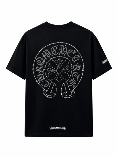 Chrome Hearts Rhinestone Horseshoe T-Shirt