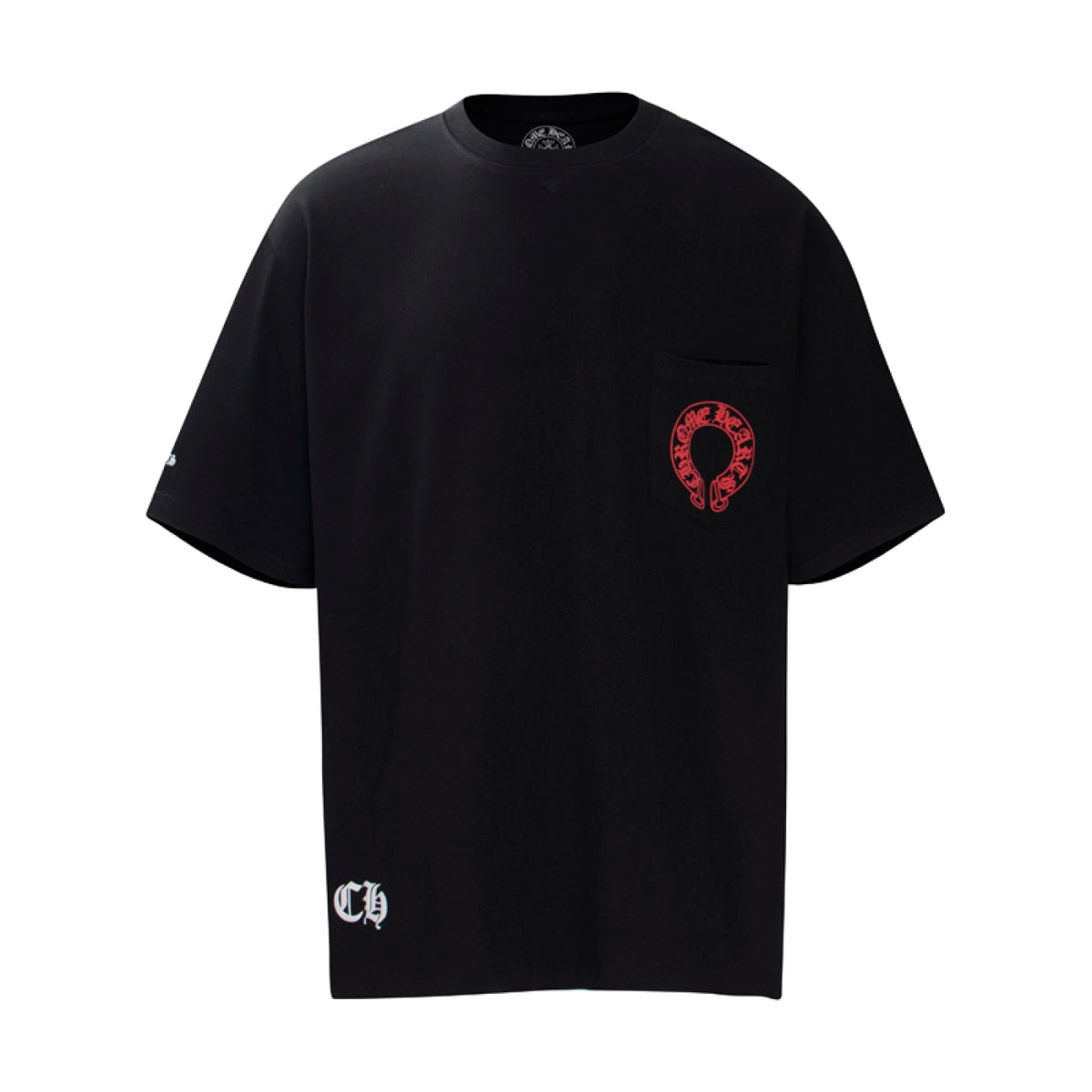 Chrome Hearts Black & Red Cemetery Horseshoe T-shirt