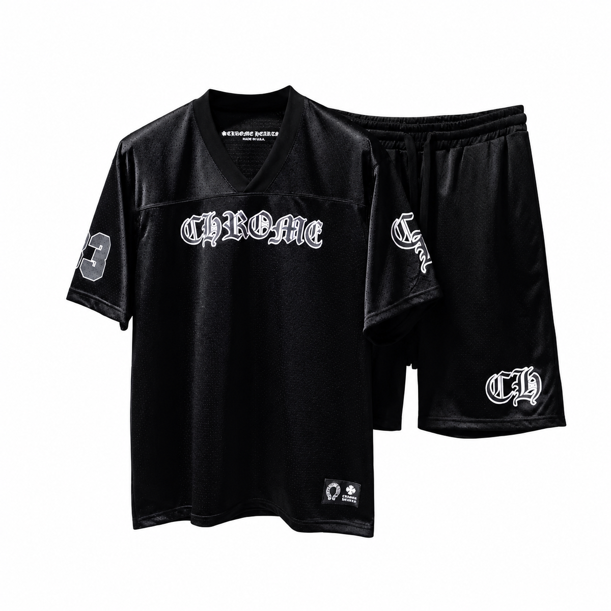 Chrome Hearts Mesh Football Jersey and Shorts Set